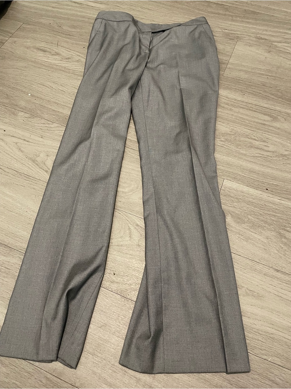 Calvin Klein Gray Women's Dress Trousers - Tailored Straight Leg